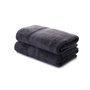 Mijolnir Juego de toallas de baño de algodón modal, 2 piezas, Negro